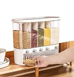 GIVEROO Rice Dispenser, Rice & Grain Storage Container Rotating Rice Storage Bucket One-Click Round