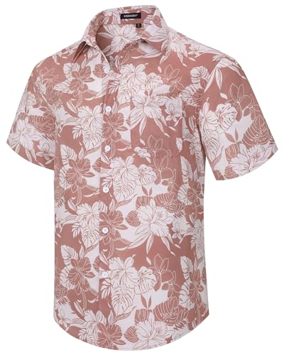 Image of Men's Hawaiian Shirts Short Sleeve Aloha Shirt for Men Casual Button Down Tropical Hawaii Floral Shirt Summer BeachParty