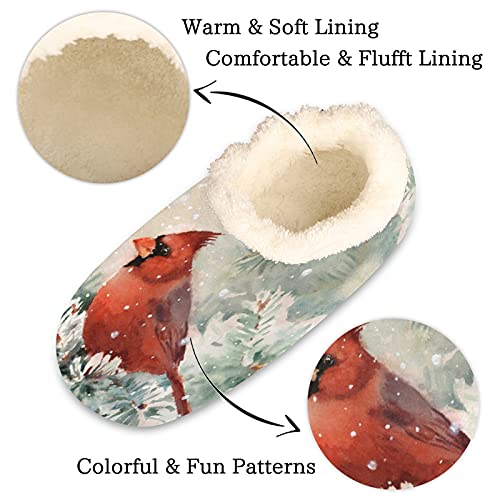 Slippers for Women Mens, Winter Warm Soft Coral Fleece Fuzzy House Slippers Socks Lightweight Portable Comfortable for Indoor Outdoor Bedroom Non-Slip2