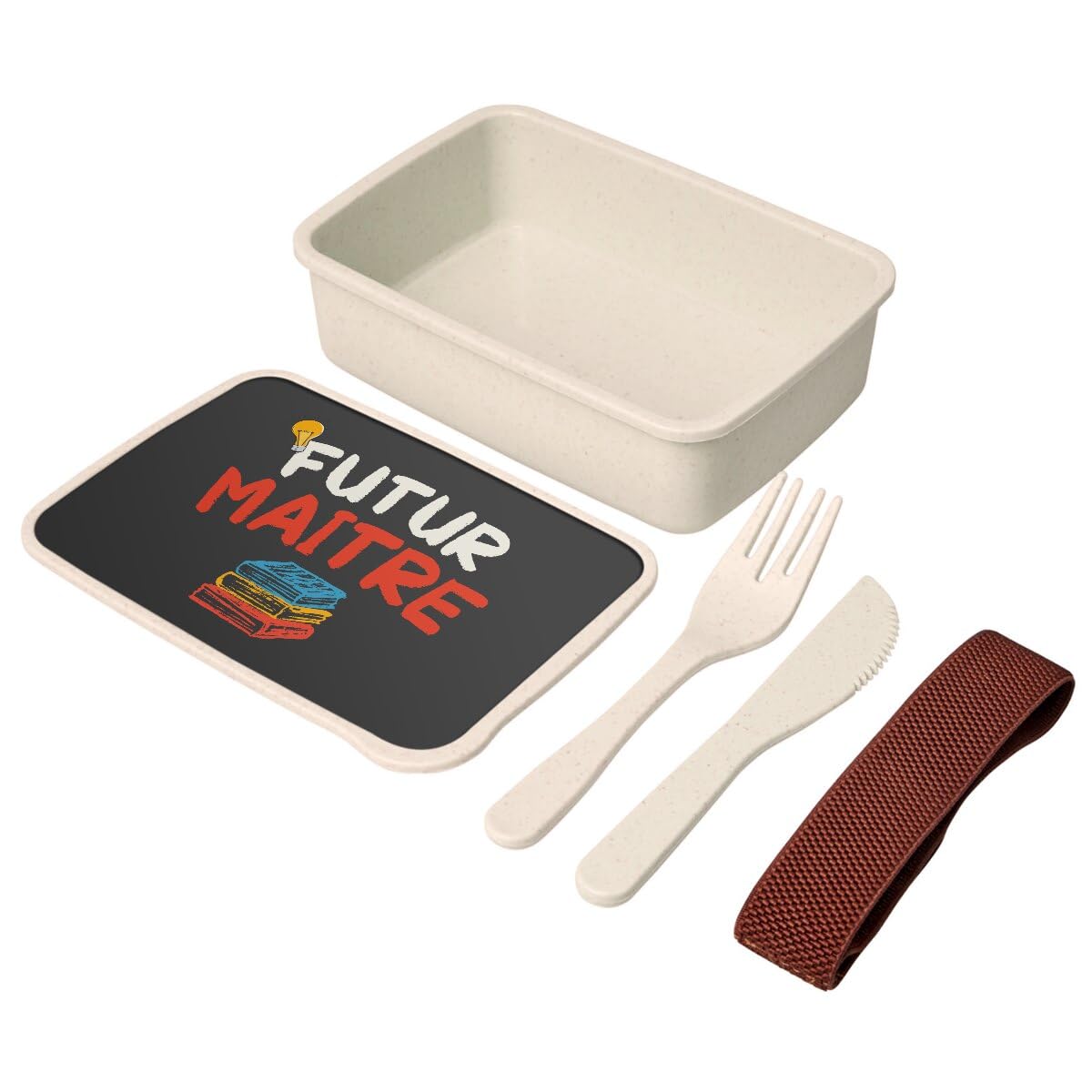 Lunch Box with Cutlery Black Future Master Craft Passion School 700 ml