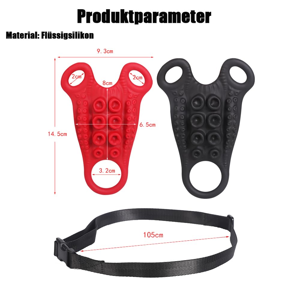 Kuaecr Silikon Krakententakel Schleifspielzeug Grinder für Frau Paare,Klitorisreibung + Vibrator + Penisring für Männer Lesben Klitoris Stimulator Sauger Masturbator Erotisches Sexspielzeug (Schwarz)