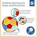 Bieco Softball Baby Rassel | Ø 25 cm | Stoffball mit Rassel | Plüschball | Greifball für Babys | Rasselball zum Greifen
