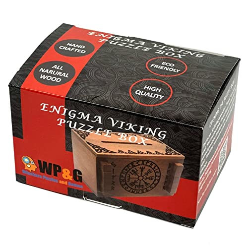 Enigma Viking Secret Puzzle Box - Money And Gift Card Holder In A Wood Iq Trick Lock With Hidden Compartments Brainteaser #TOP7