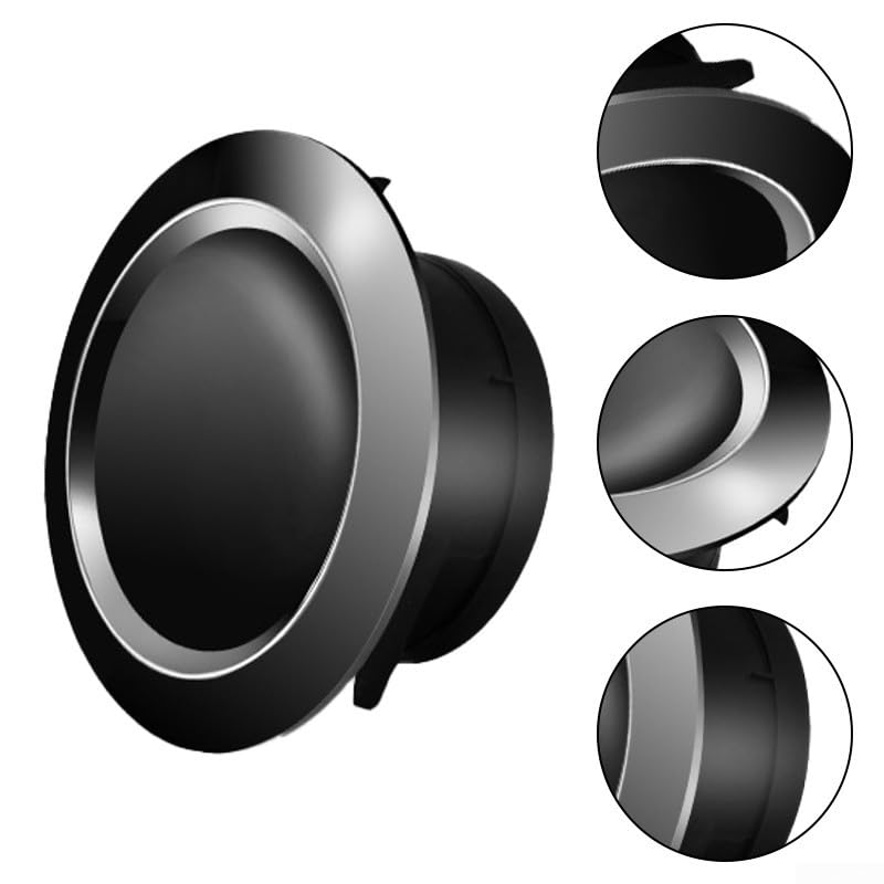 Bocchetta di scarico rotonda in ABS, nera, per cucina, bagno, 100 mm, 125 mm, 150 mm, 200 mm, varie applicazioni (125 mm)