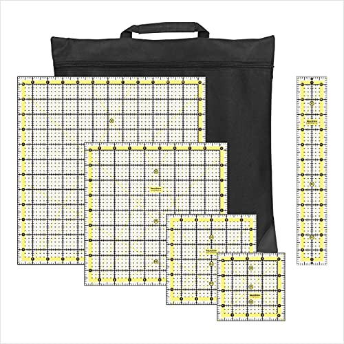 Liquidraw Quilting Ruler Set of 5 | Includes 12.5" x