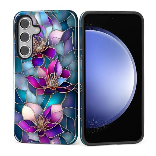Coque Samsung S24 Plus fleurs violettes DAIZAG antichoc pour femme