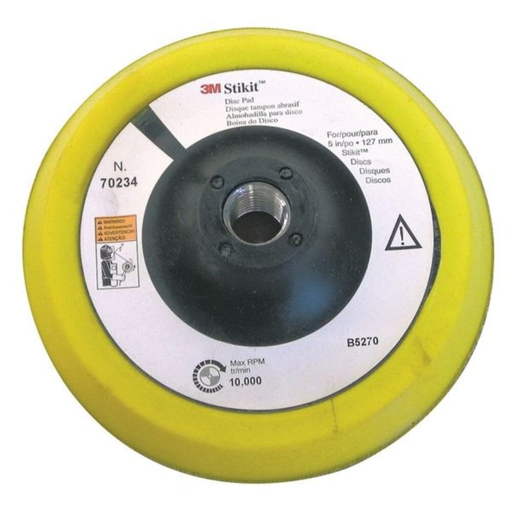 3M Stikit - Almohadilla de disco, 5 Inches, amarillo/azul, 1