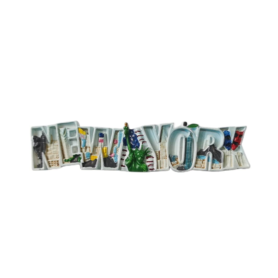 Magnete Frigorifero Manhattan New York 3D – Lettere In Resina, Fatto A Mano, Souvenir Viaggio, Decorazione Casa E Cucina