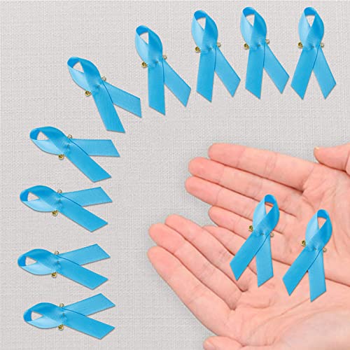 Image of Ribbon Awareness Satin Pins Cancer Awareness Ribbon Pin with Safety Pin