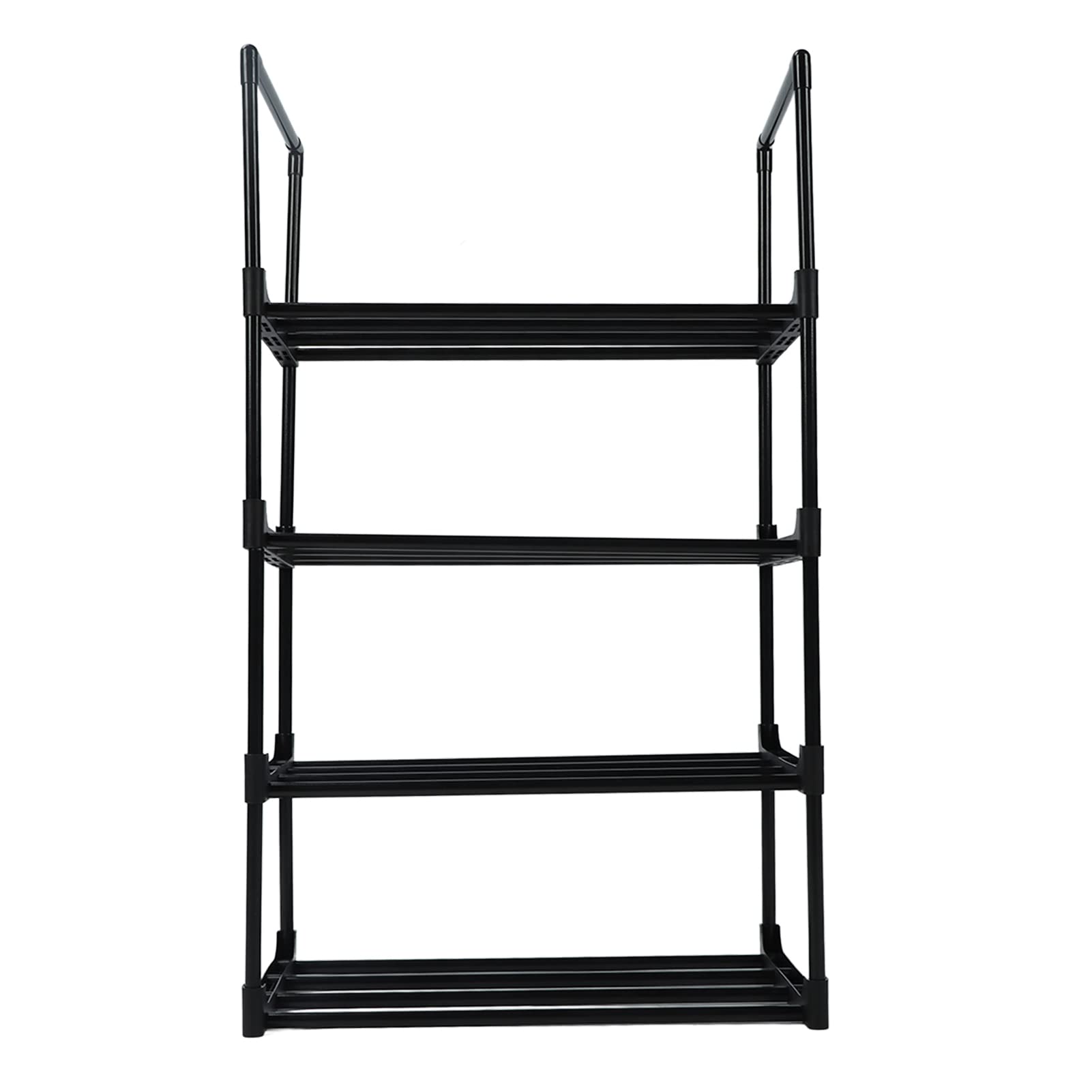 SVFOEBJM Sturdy Large Capacity Shoe Rack 3 Tier Multifunctional Shoe Shelf for Closet Hallway Bedroom Entryway with Reinforced Plastic Connectors and Thickened Iron Pipes (1 Column 4 Layers)