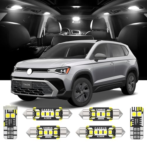 Kit de 7 luces LED interiores para Volkswagen VW Taos 2021-presente