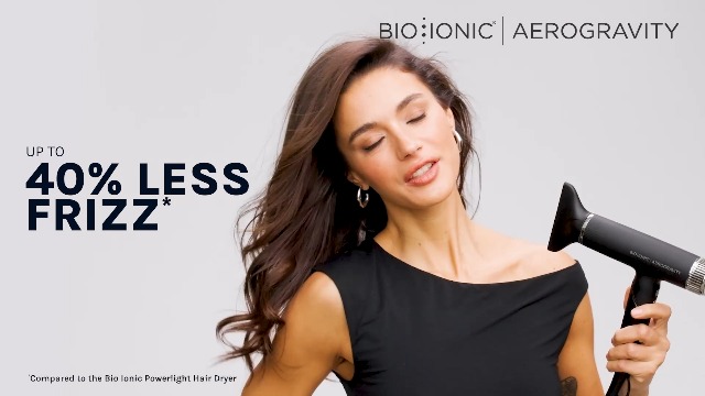 Image of Bio Ionic AeroGravity Featherlight Hair Dryer, Foldable Handle, Reduces Frizz & Static, Compact, Ultra-Lightweight Blow Dryer, Dual Voltage, Includes Diffuser & Concentrator Nozzle, Travel Essentials