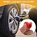Partuto 20pcs Cylindrical Shape Wheel Lug Nut Bolt Rims Tire Nut Screws Dust Cap Cover Nut Protection PVC Red 17mm