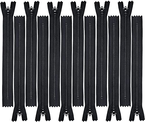 Fermetures éclair YKK noires anti-blocage lot de 12 pour jupe et robe