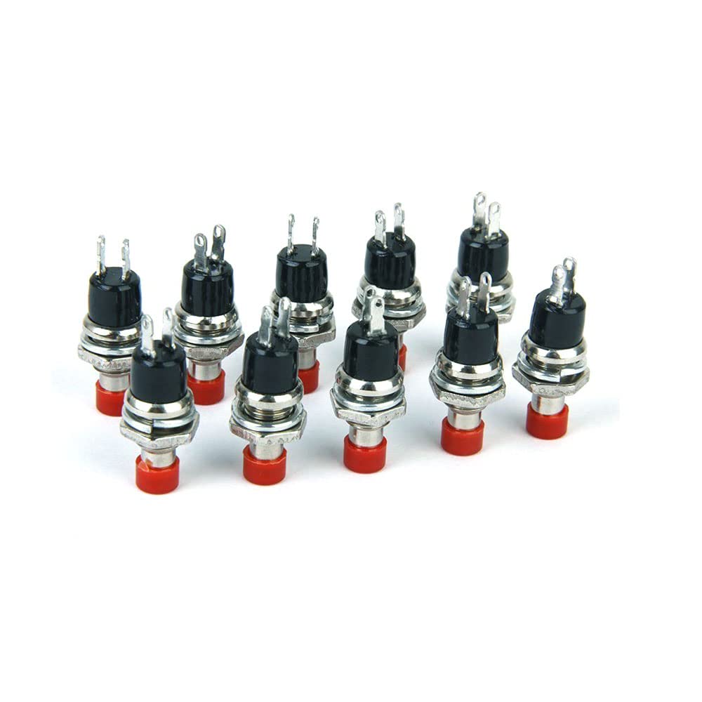 2 PEZZI INTERRUTTORE PULSANTE NORMALMENTE APERTO 125V 1A VERDE - Foto 6