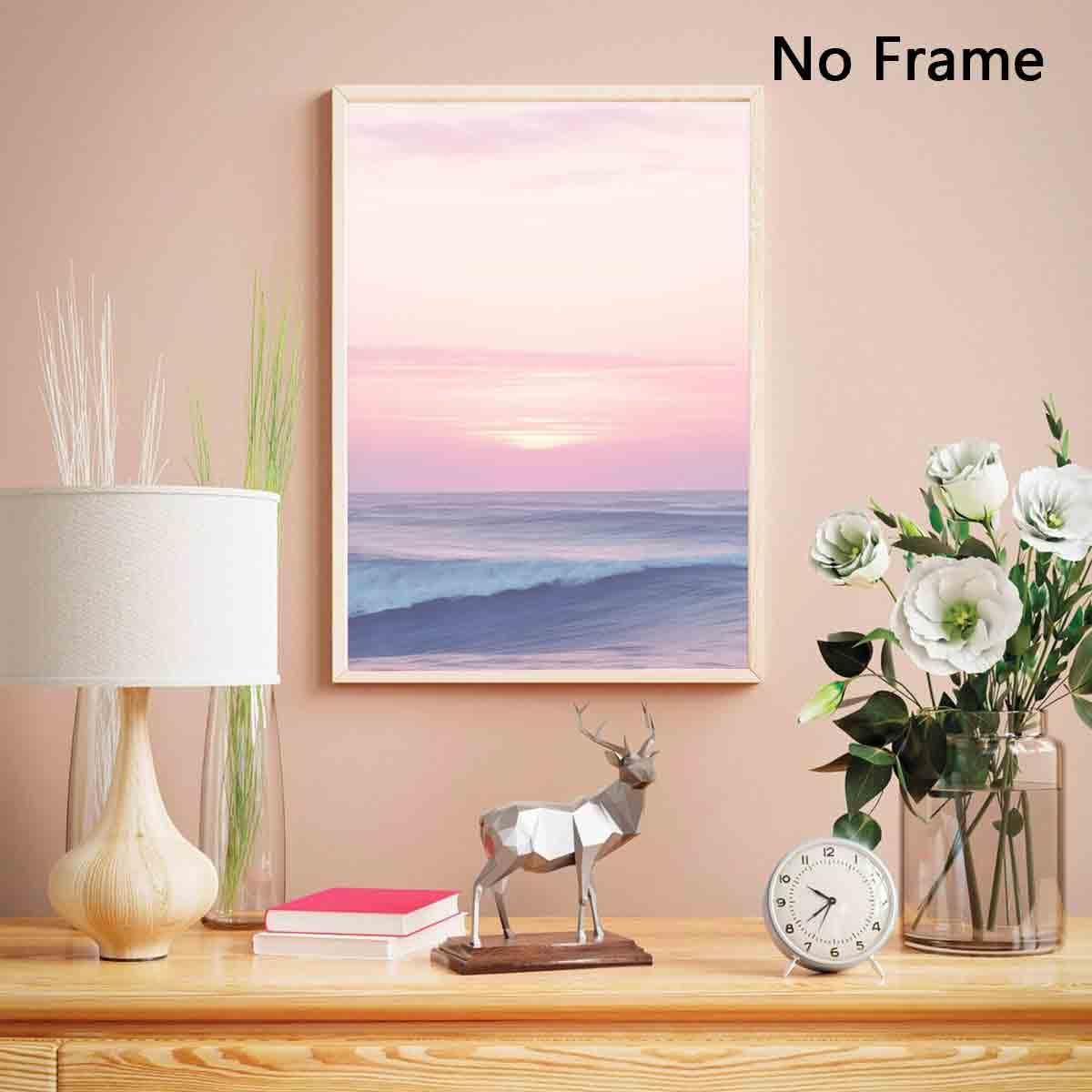 Amazon.com: Mostemauo Pink Beach Sunset 16x24inchx3pcs No Frame