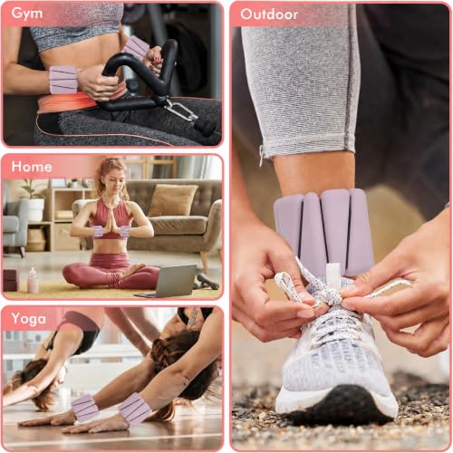 Image of Wrist Weights, Ankle Weights for Women Men, Adjustable Wrist Weighted Bracelet for Home Gym Workout, Running, Yoga, Exercise, Strength Training