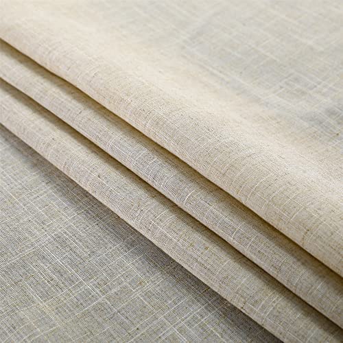 Linen Oval Tablecloth With White Lace For Dining Room Table Heavy Duty Table Cover Fabric Small Oval 52 X 70 Inches #TOP5