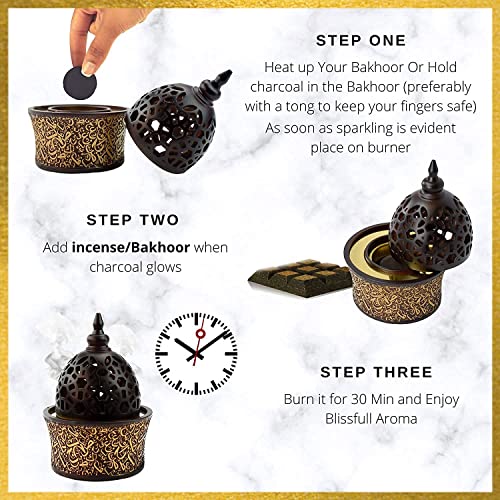 Oudh Makh Mikh Incense Bakhoor 60g, Luxury Scented Woodchips with JRose Trolley Coin Keychain, Orange, Rose, Musk - Image 2