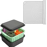 Microwave Steamer Cookware for Vegetables or Prep Meal Steam Fresh with Removable Strainer and Silic