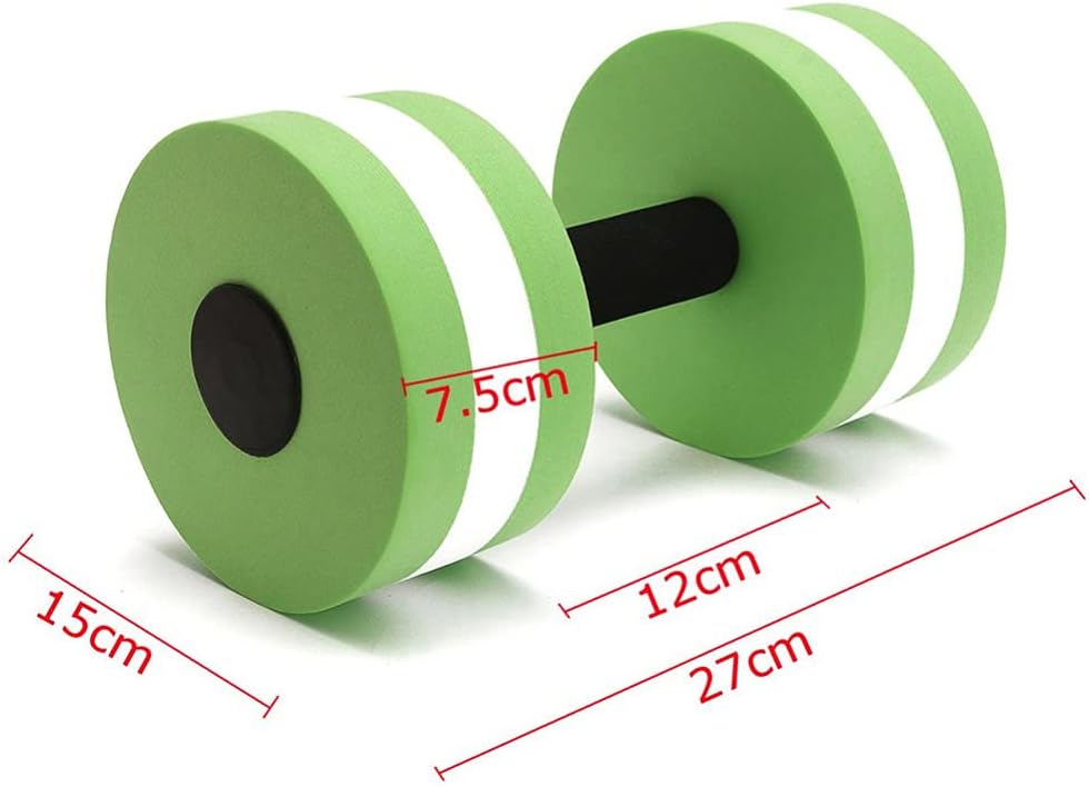 Gatuida 2Pcs Aquatic Dumbells Sports Water Weights Foam Pool Exercise Dumbbells for Pool Fitness Water Aerobics