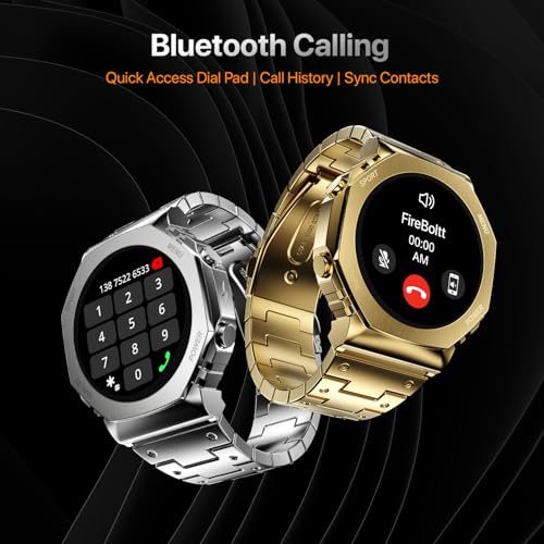 Image of Boltt Obsidian 33.5mm (1.32 inch) AMOLED Display, Stainless Steel Design, 466 * 466 px Resolution, Bluetooth Calling, Multiple Sports Modes, Health Mode, IP67, Weather Updates