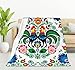 HGOD DESIGNS Rooster Throw Blanket Flannel Fleece Blanket Polish Floral Folk Art Square Pattern with Rooster Lightweight Throw for Bed Sofa Travel Teens Birthday Gifts 50