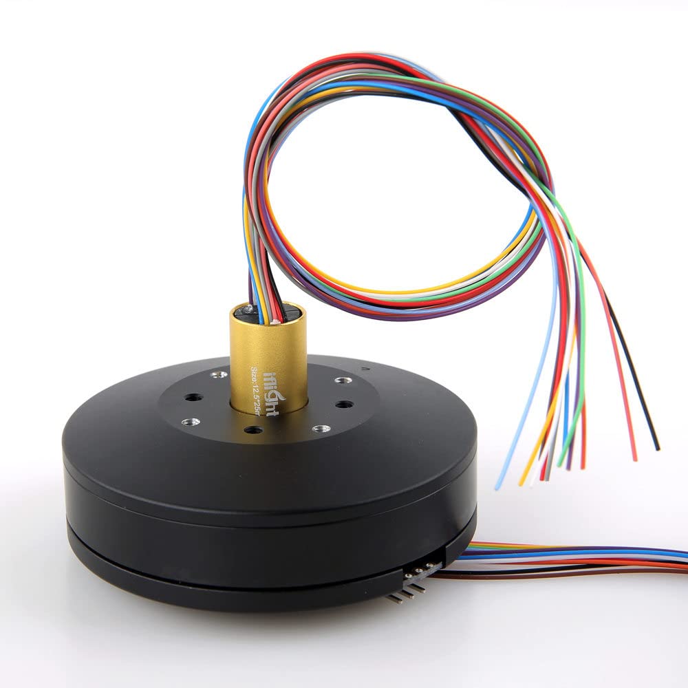 High Current Gimbal Slipring 12.5mm 12 Circuits 2A for Motor Hollow Shaft Gimbal Motors