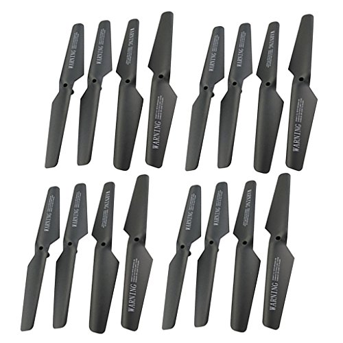 Gazechimp 16 Piezas CW CCW Hélice para Syma X5C X5SW X5SC X55 Drone Piezas de Repuesto DIY Accesorios   Negro