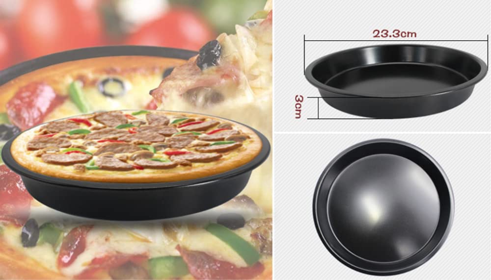 Naczynia do pieczenia 5-częściowy zestaw patelni do pieczenia ze stali węglowej piekarnik domowe ciasto ciastka pizza blacha do pieczenia naczynie narzędzie kuchenne forma do pieczenia - czarna