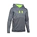Under Armour Boys' Storm Armour Fleece Mid Logo Hoodie, Graphite/Fuel Green, Youth X-Large
