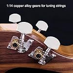 Mécaniques de Tuning pour Ukulélé, Mécaniques de Style Classique 2L2R pour Ukulélé, Pièces DIY (Argent)