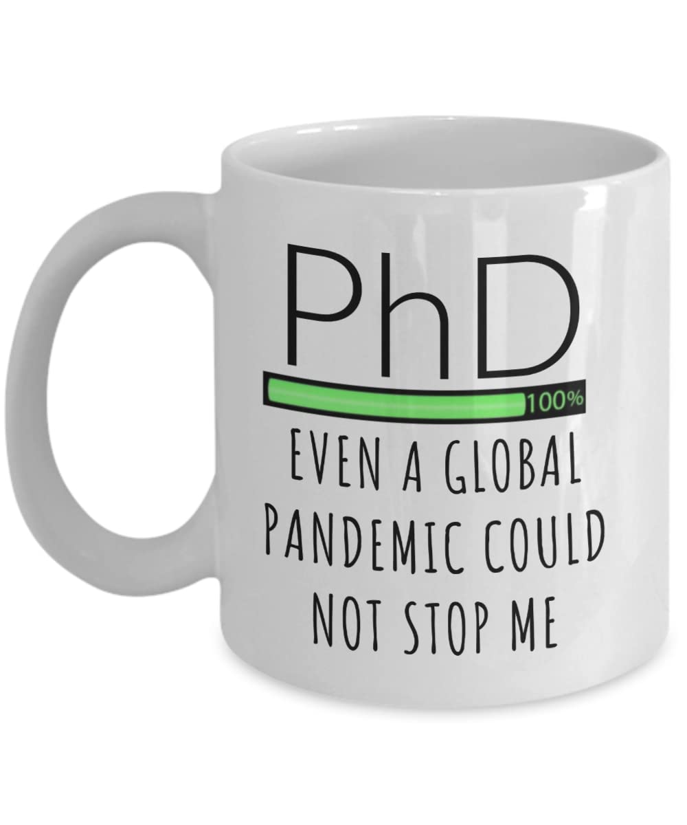 PhD Graduation Coffee Mug for Women White Ceramic, 11oz, Personalized - Image 3