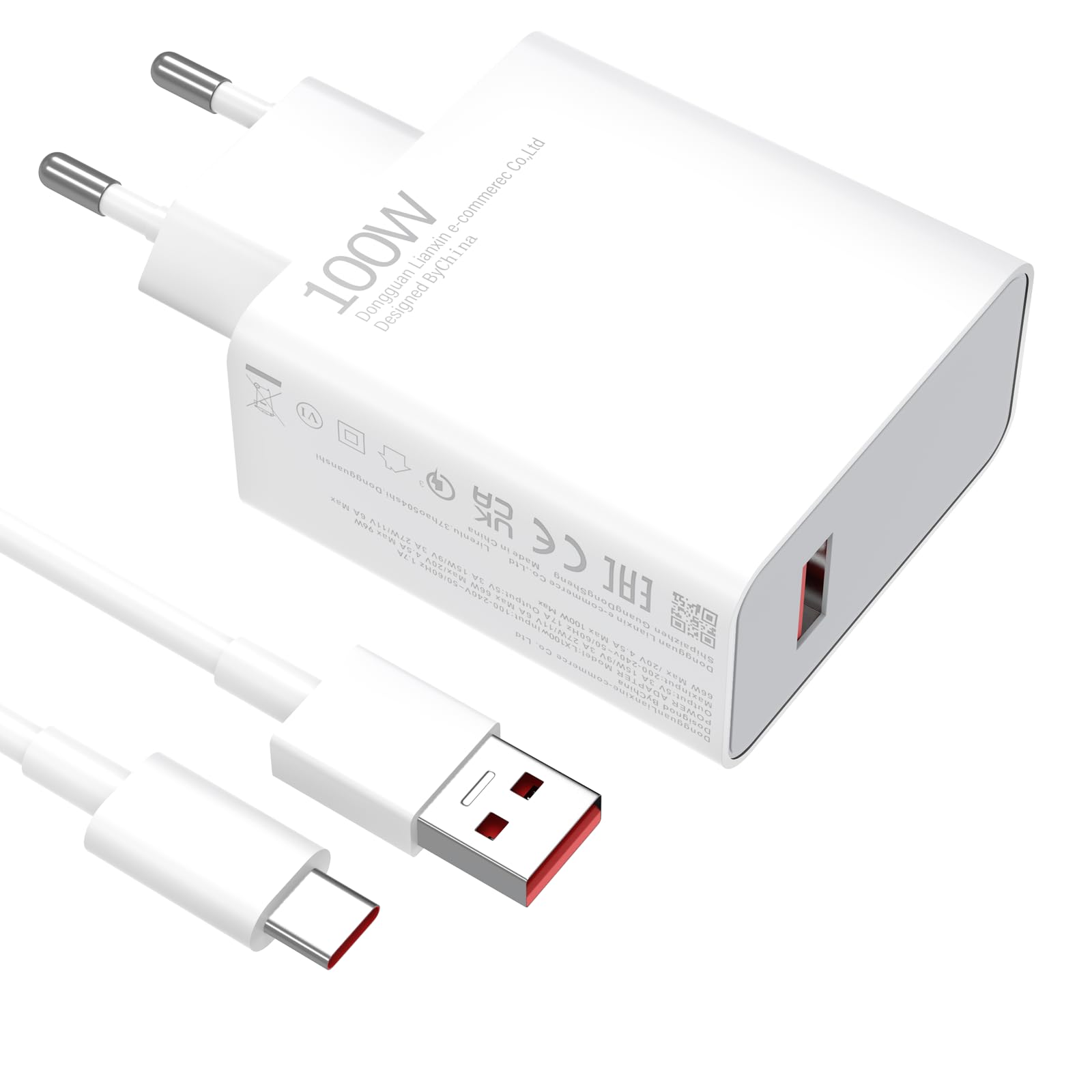 100W USB C Ladegerät für Xiaomi Poco F8 Pro F8 Ultra M8 17Pro Max Poco F6 X7 Pro, USB Netzteil Turbo Hyper und USB C LadeKabel Schnellladekabel Power Adapter Ladestecker für Redmi Note 15 14