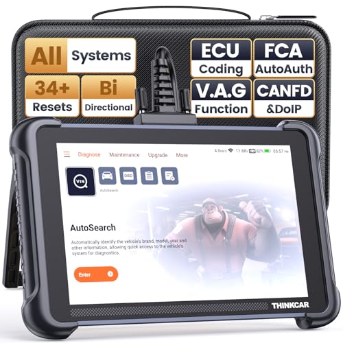 THINKCAR ThinkScan TK689 - Herramienta de diagnóstico de coche, sistema completo OBD2 bidireccional, diagnóstico automotriz de sistema completo, 34+ reinicio, codificación ECU, FCA AutoAuth, CANFD y
