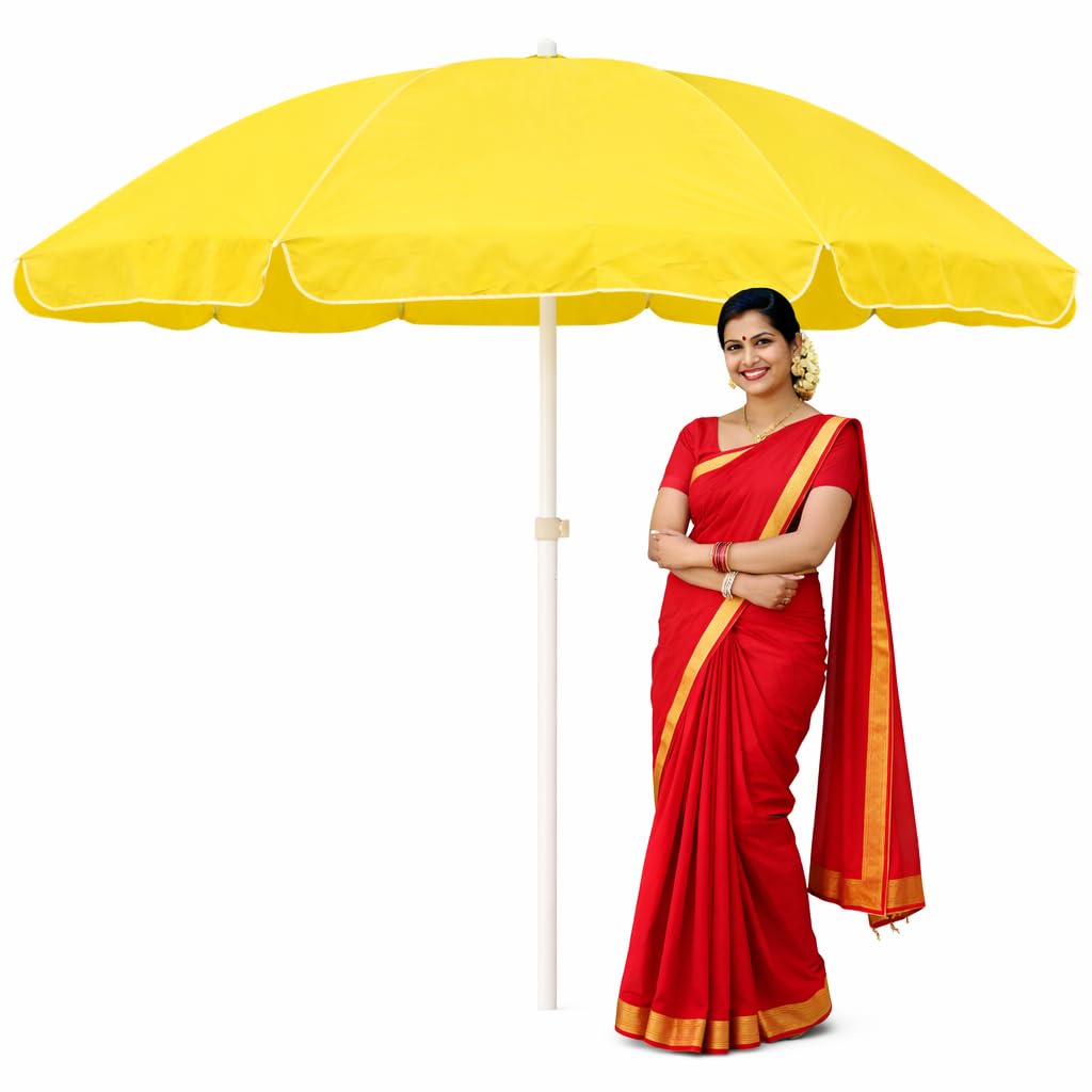 7ft Outdoor Patio Umbrella – Waterproof Tilt Garden Shade with Stand, Durable Aluminum Frame, 7ft Sturdy Sun Protection for Backyard, Lawn, Poolside, Heavy Duty and Easy Setup