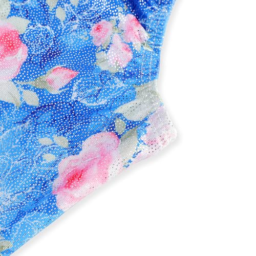 Image of EQSJIU Gymnastics Leotards for Girls Kids Rainbow Mosaic Mermaid Butterfly Stars Leopard Galaxy Tie Dye Cosmos Leopard