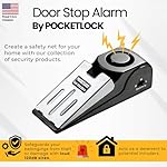 Door Stop Alarm with 120 dB Siren – Portable Travel Door Stopper Alarm Wedge for Hotel, Apartment & Dorm Security – Battery-Operated, Black, 1-Pack - Image 4