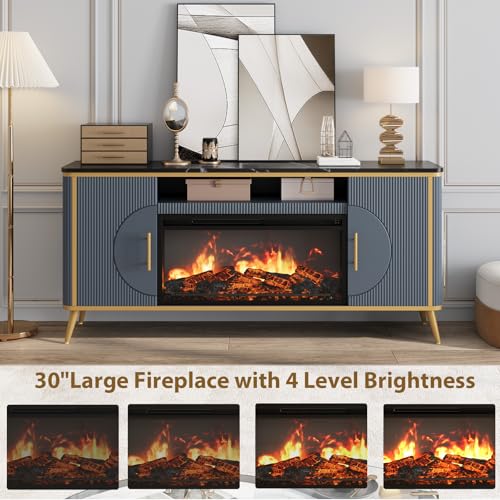 Electric Fireplace TV Stand Modern