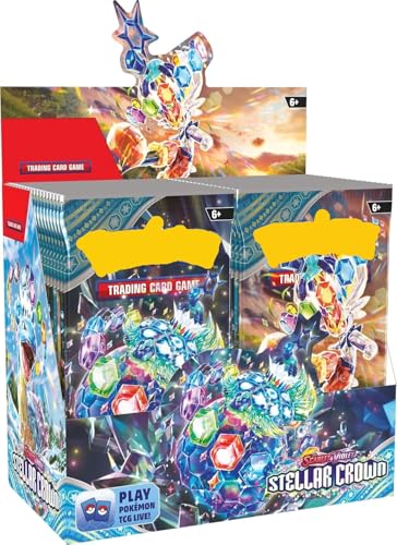 Image of Pokemoon TCG 50 Cardds Bundle | 5 Packs of 10 Random Collectible Trading Cardds | Surprise Cardd Set for Kids & Collectors (Stellar Crown 5 Pack 50 Cards)