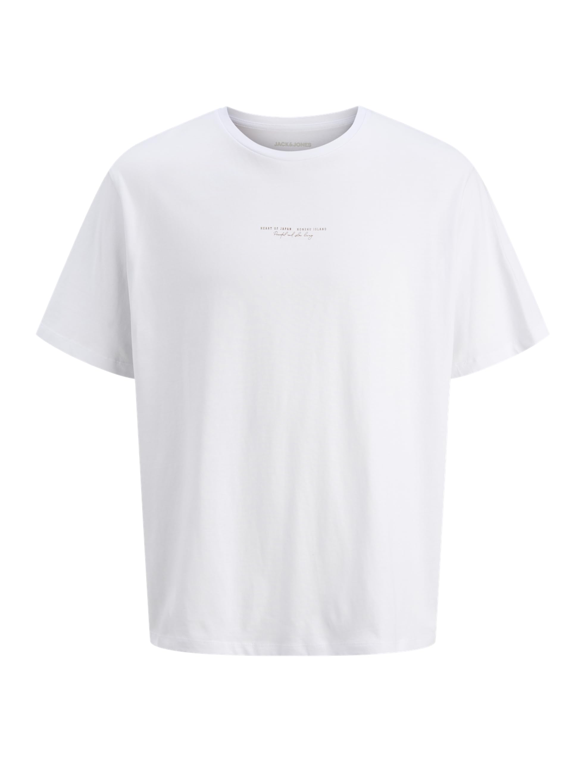 JACK & JONES Jjkenji Tee SS Crew Neck, White, L