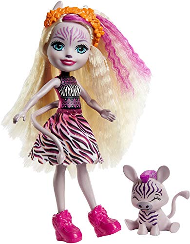 Enchantimals GTM27 - Zadie Zebra Puppe (15 cm) & Ref Tierfreundin-Figur aus der Sonnensavanne-Kollektion, kleine Puppe mit abnehmbarem Rock und Zubehör, tolles Geschenk für Kinder von 3 bis 8 Jahren – Bild 7
