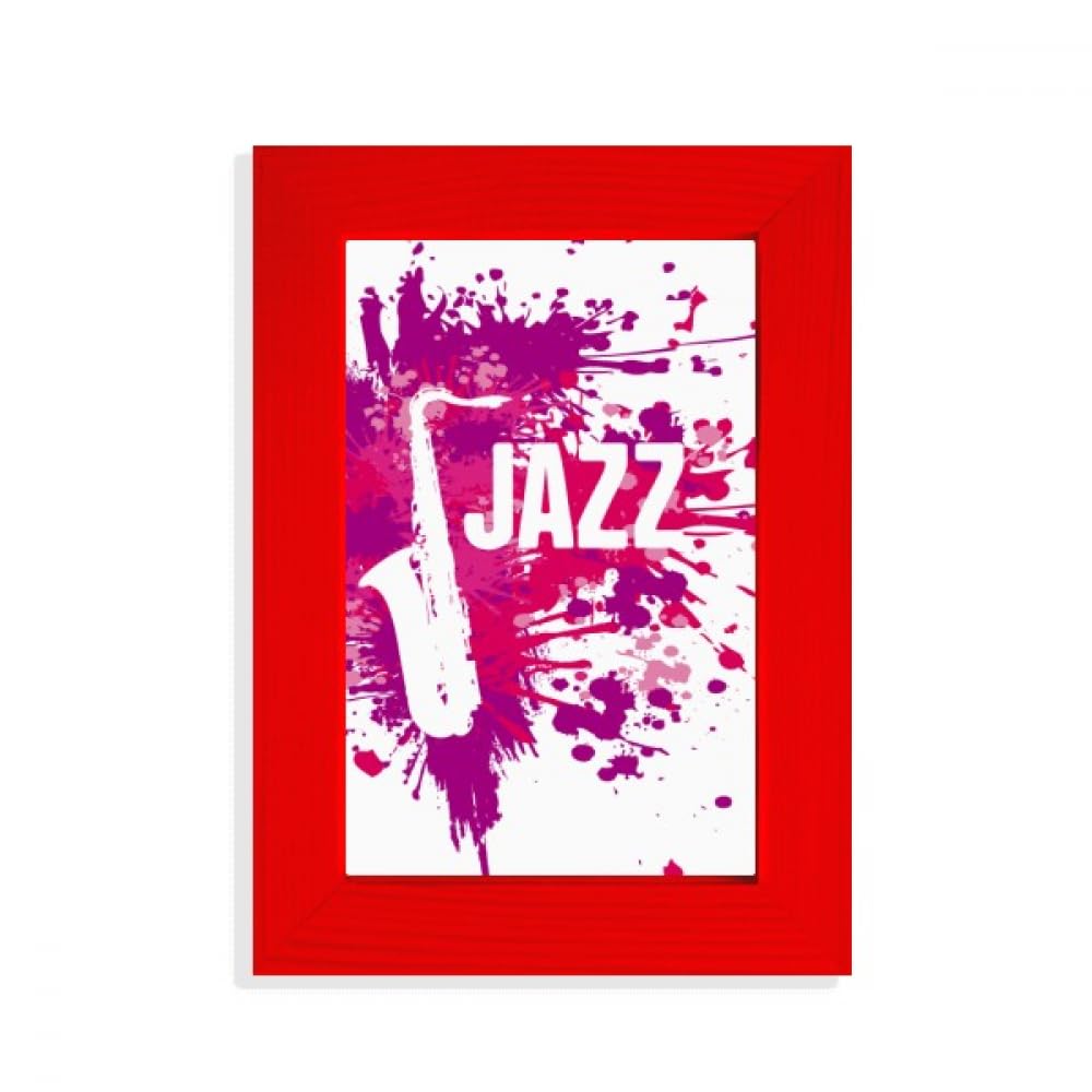 Cadre saxophone jazz rouge finition de qualité art de la musique