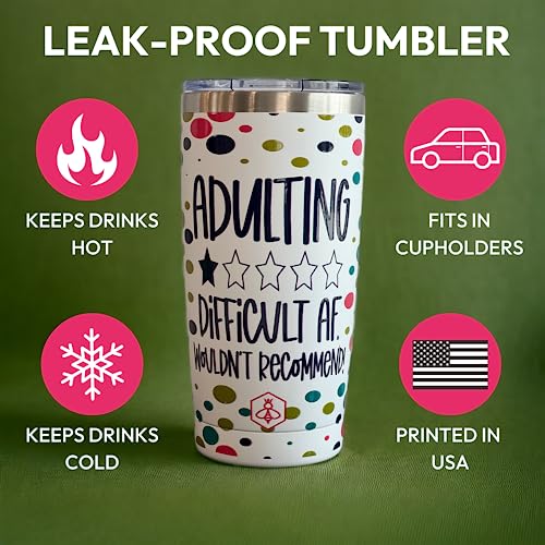 Biddlebee Birthday Gifts For Women Funny & Sarcastic Travel Coffee Mug W/Slider Lid | 20Oz Insulated Coffee Tumbler | Funny Gifts For Women | 40Th Birthday Gifts Women | Gifts For Friends Female #TOP1