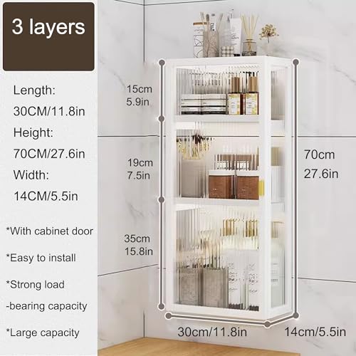 Armoire à pharmacie à étagères réglables et rangement gain de place