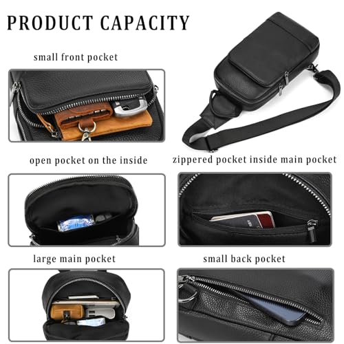 JulBean Genuine Leather Chest Bag