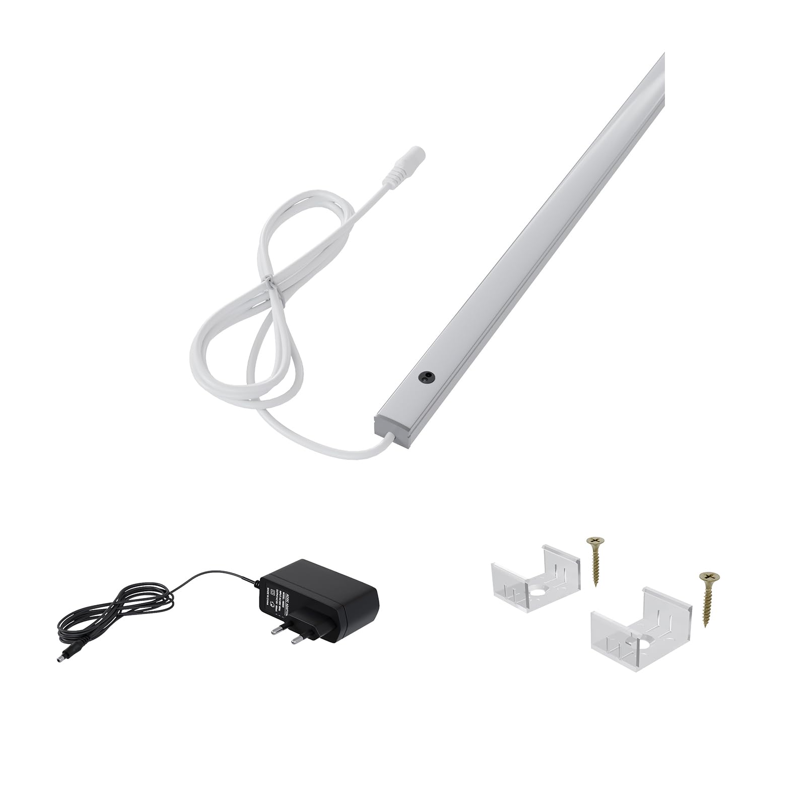 QLS LED Unterbauleuchte 120 cm 4000K mit Hand Sweep Sensor Neutralweiß | Ideal für Küche, Schränke und Regale, berührungslose Steuerung per Handbewegung, energiesparende 12V LED-Technologie