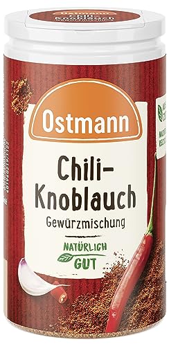 Ostmann Gewürze - Chili und Knoblauch Gewürzzubereitung | Würzig-pikanter Geschmack für Fleischgerichte | 40 g in der Streudose