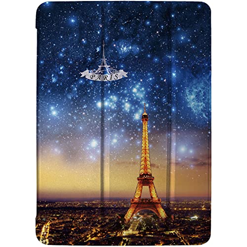 Image of DuraSafe Cases for iPad 7th 8th 9th Gen 2019 /2020 / 2021-10.2 Inch [iPad 9 8 7 ] A2602 A2270 A2197 MW762HN /A MW742HN /A MYLC2HN /A Ultra Slim Smart Auto Sleep /Wake Printed PC Cover - Paris Night