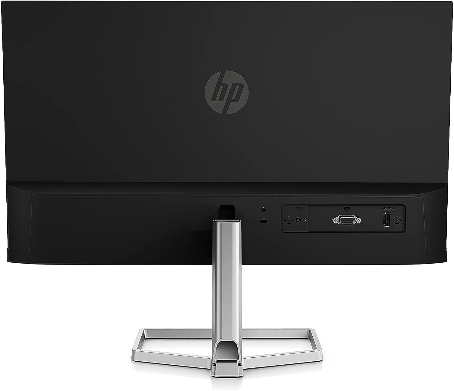 HP M22f FHD Monitor, Schermo da 21,5 Pollici Full HD, Risoluzione 1920 x 1080 Pixel con Tecnologia IPS ed EyeSafe, Micro-Edge, Antiriflesso, Tempo di Risposta 5 ms, HDMI 1.4 e VGA, Argento
